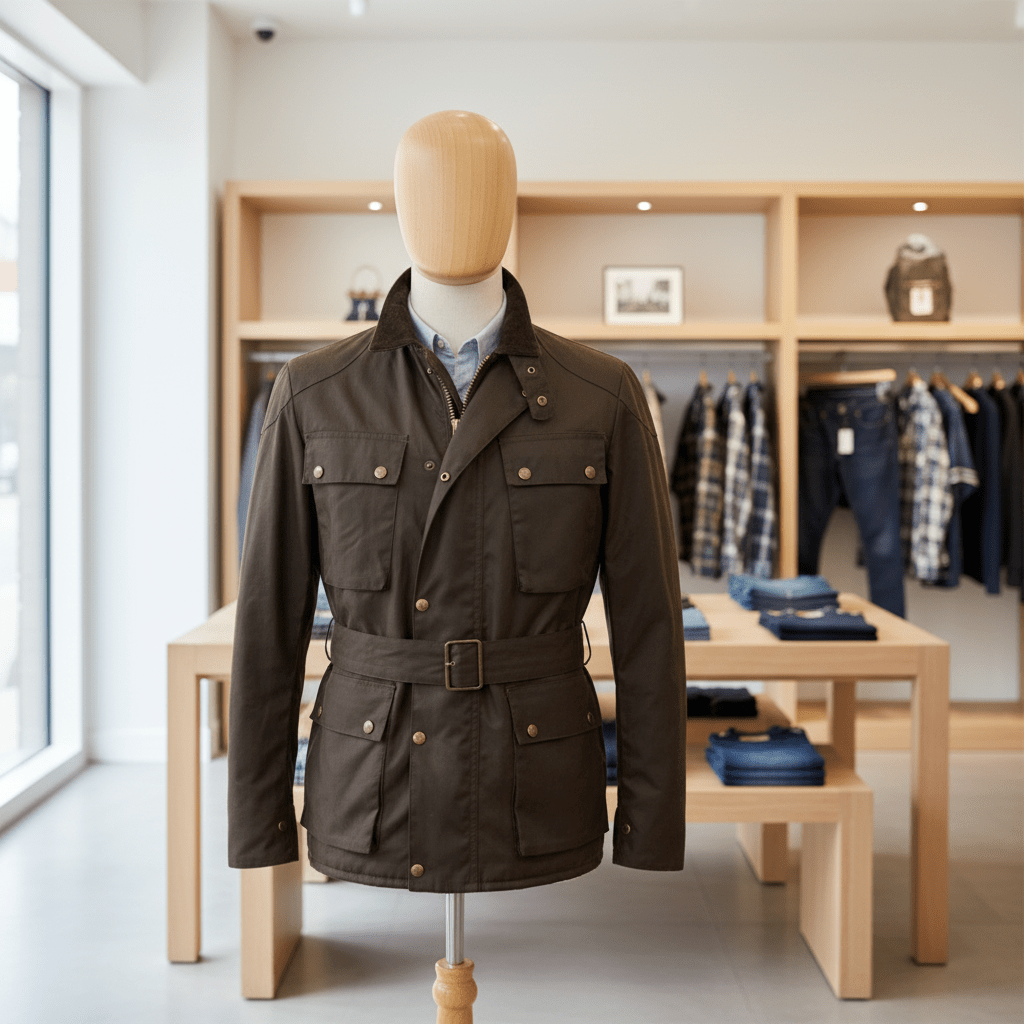 Quilted Wax Jacket - Game Speedway - Mens Waxed Cotton Coat