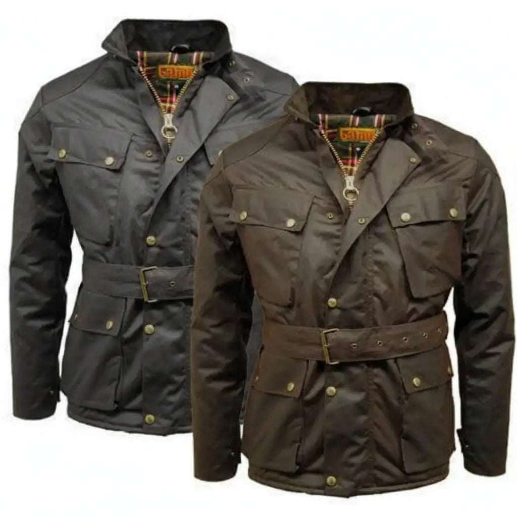 Game Quilted Wax Jacket - Game Speedway - Mens Waxed Cotton Coat Apparel & Accessories > Clothing > Outerwear > Coats & Jackets > Quilted Wax Jacket > Game Speedway Jacket > Mens Waxed Cotton Coat emmy-jane-boutique.myshopify.com