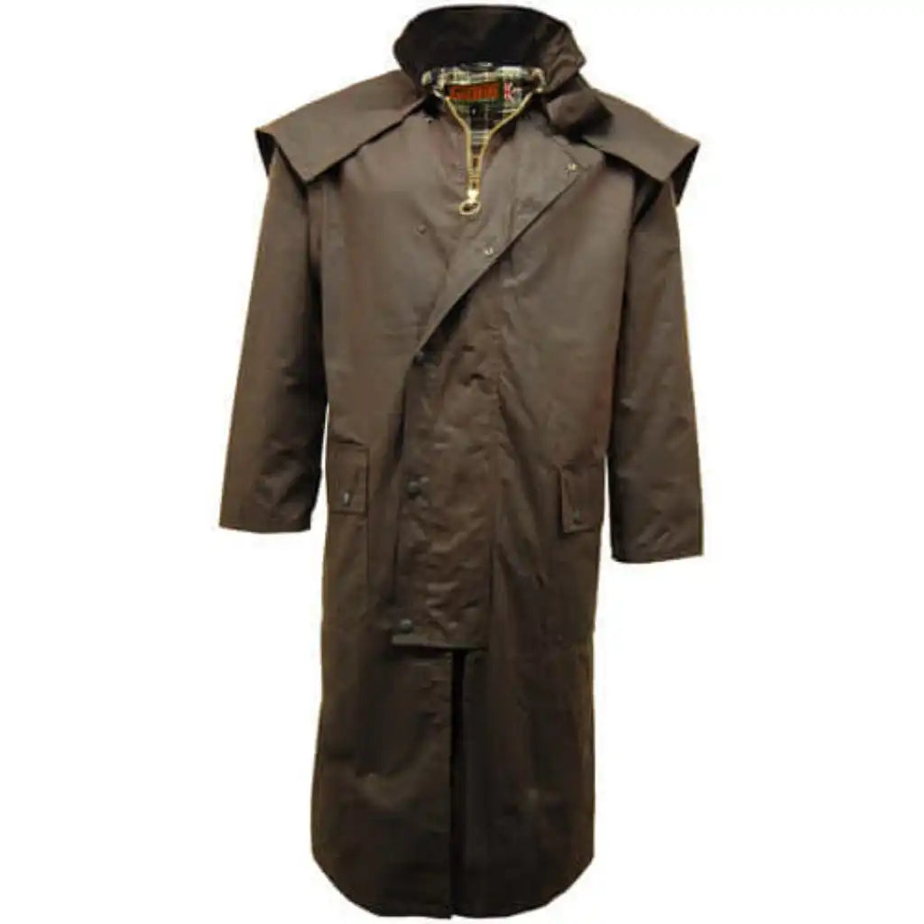 Game Long Wax Cape Coat - Game Waxed Stockman Jacket Apparel & Accessories > Clothing > Outerwear > Coats & Jackets > Long Cape Coat > Game Wax Stockman Jacket emmy-jane-boutique.myshopify.com