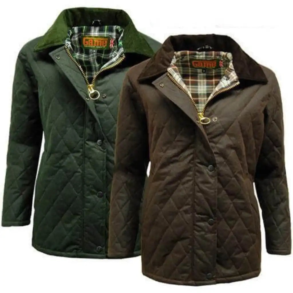 Game Quilted Wax Jacket - Game Zara Apparel & Accessories > Clothing > Outerwear > Coats & Jackets > Quilted Wax Jacket > Game Zara Jacket > Womens Waxed Cotton Coat emmy-jane-boutique.myshopify.com