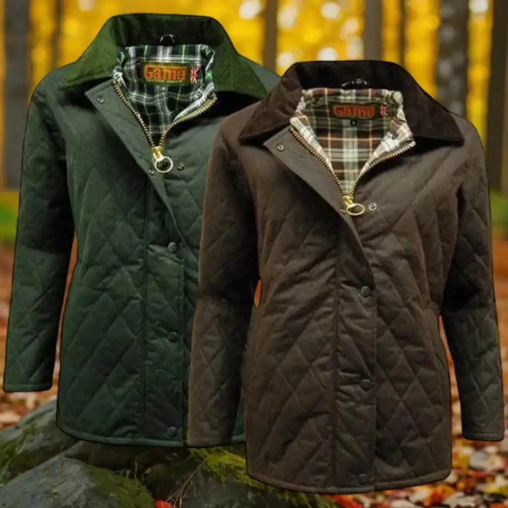 Game Quilted Wax Jacket - Game Zara Apparel & Accessories > Clothing > Outerwear > Coats & Jackets > Quilted Wax Jacket > Game Zara Jacket > Womens Waxed Cotton Coat emmy-jane-boutique.myshopify.com