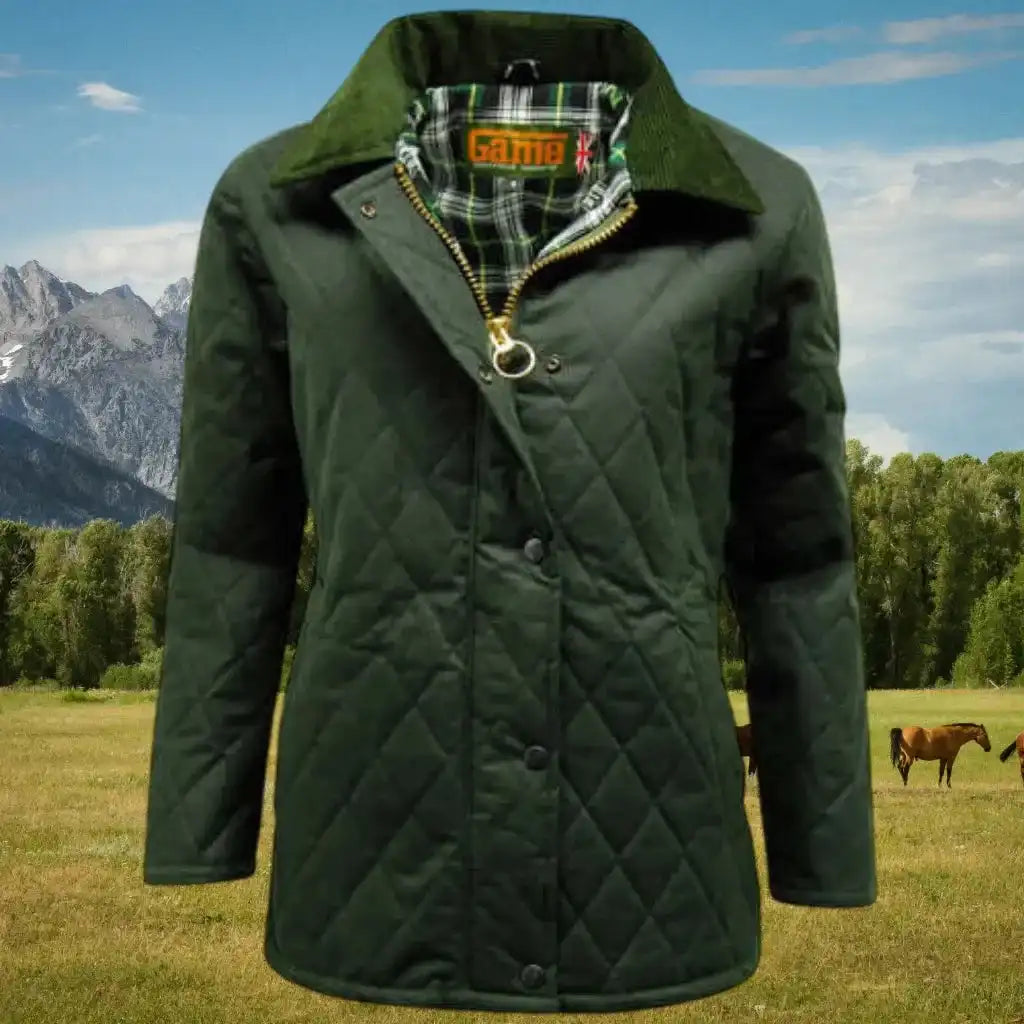 Game Quilted Wax Jacket - Game Zara Apparel & Accessories > Clothing > Outerwear > Coats & Jackets > Quilted Wax Jacket > Game Zara Jacket > Womens Waxed Cotton Coat emmy-jane-boutique.myshopify.com