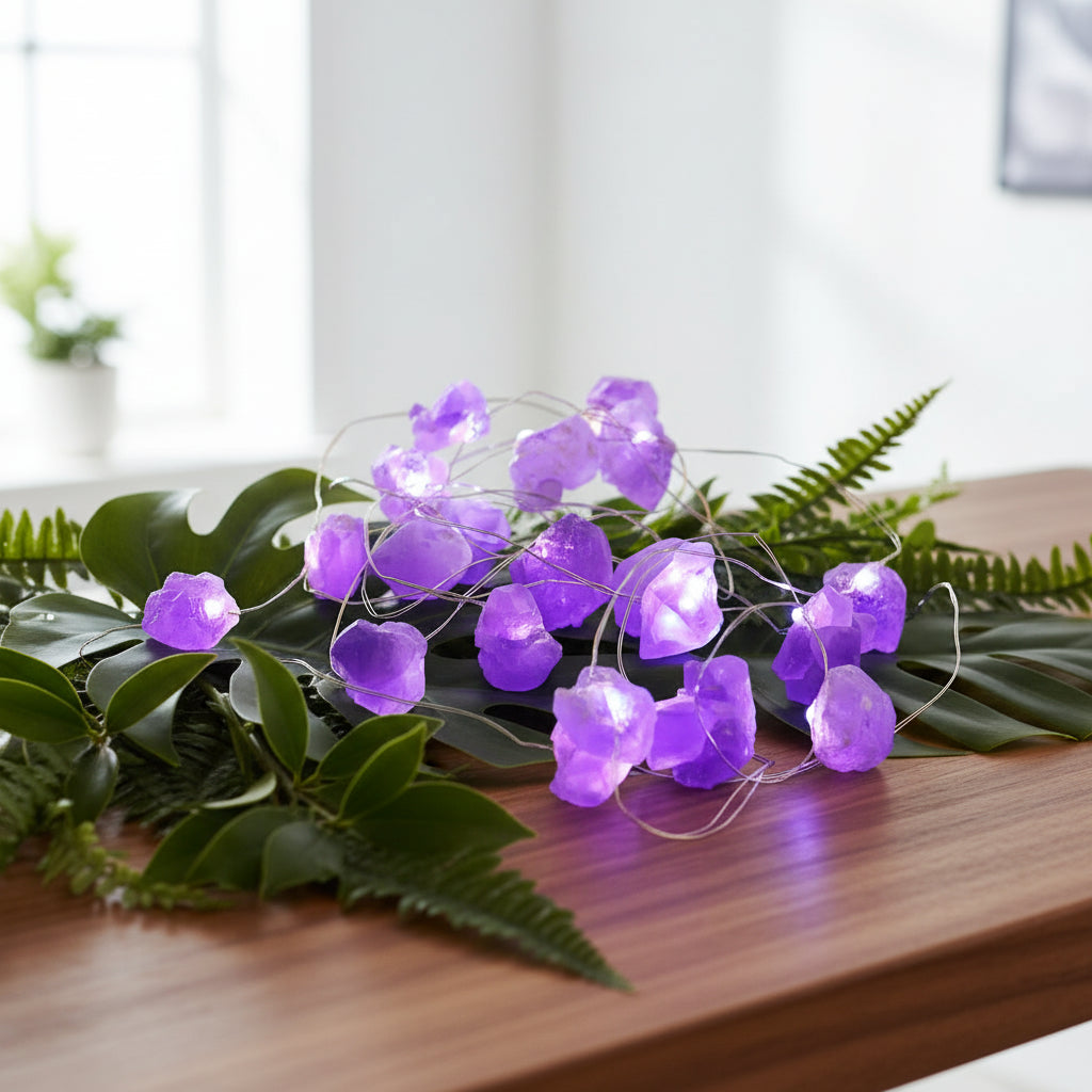 Ancient Wisdom Gemstone Lights - Crystal Fairy Lights - Quartz Jade Amethyst & Celestite Home & Garden > Lighting > Light Ropes & Strings > Gemstone Lights emmy-jane-boutique.myshopify.com