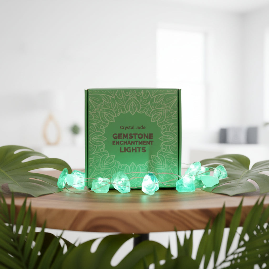 Ancient Wisdom Gemstone Lights - Crystal Fairy Lights - Quartz Jade Amethyst & Celestite Home & Garden > Lighting > Light Ropes & Strings > Gemstone Lights emmy-jane-boutique.myshopify.com