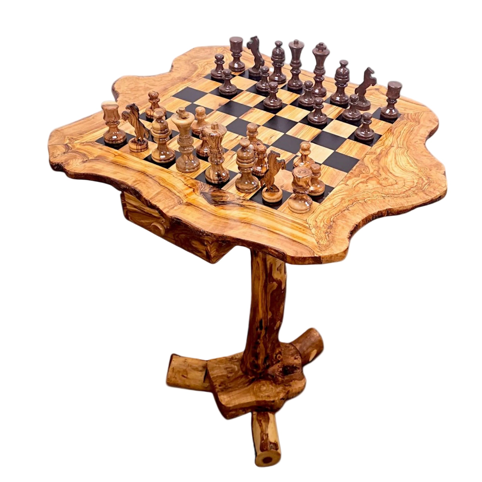 olive wood chess table