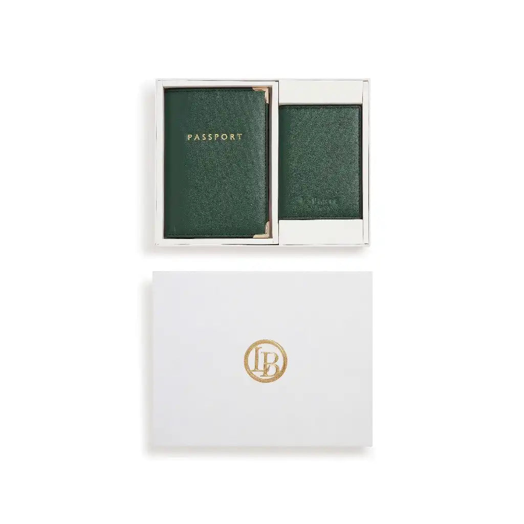 LaBante London Vegan Passport Holder & Bi-fold CC holder Gift Box - Nutcombe Green Apparel & Accessories > Handbags, Wallets & Cases > Wallets & Money Clips > Vegan Passport Holder & Bi-fold CC holder Gift Box > Green Passport Holder Giftset emmy-jane-boutique.myshopify.com