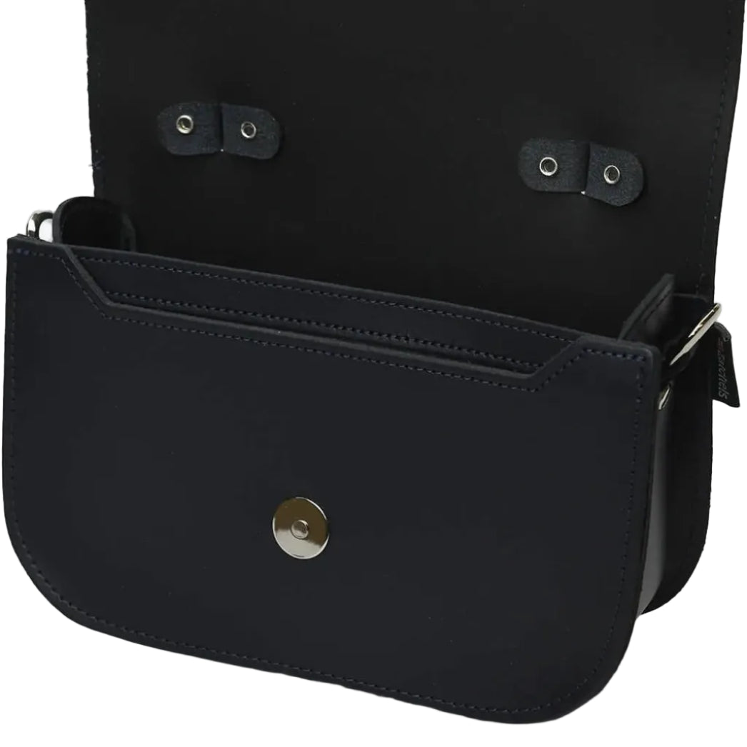 Zatchels Aura Handmade Leather Bag - Navy Blue Clutch Bag emmy-jane-boutique.myshopify.com