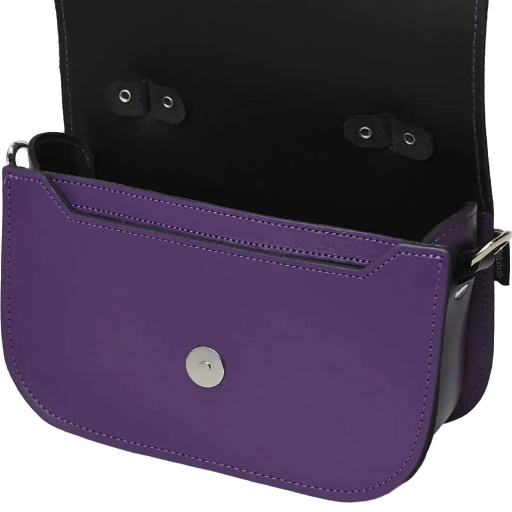 Zatchels Aura Handmade Leather Bag - Purple Clutch Bag emmy-jane-boutique.myshopify.com