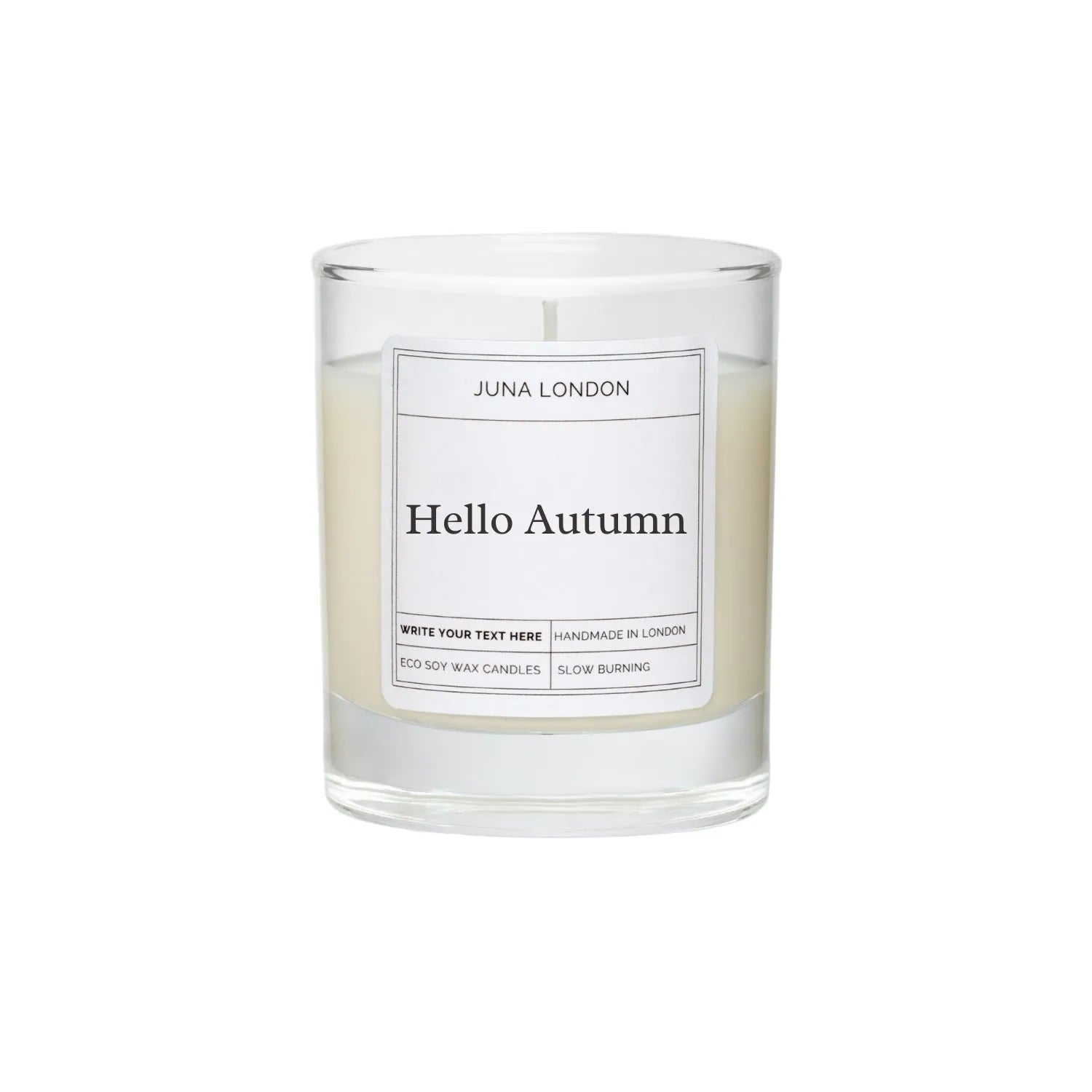 JUNA LTD Hello Autumn Candle A Beautiful Soy Candle Gift Home & Garden > Decor > Home Fragrances > Candles > Scented Candles > Glass Jar Candles > Autumn Candles > Hello Autumn Candle > Soy Candle Gift emmy-jane-boutique.myshopify.com