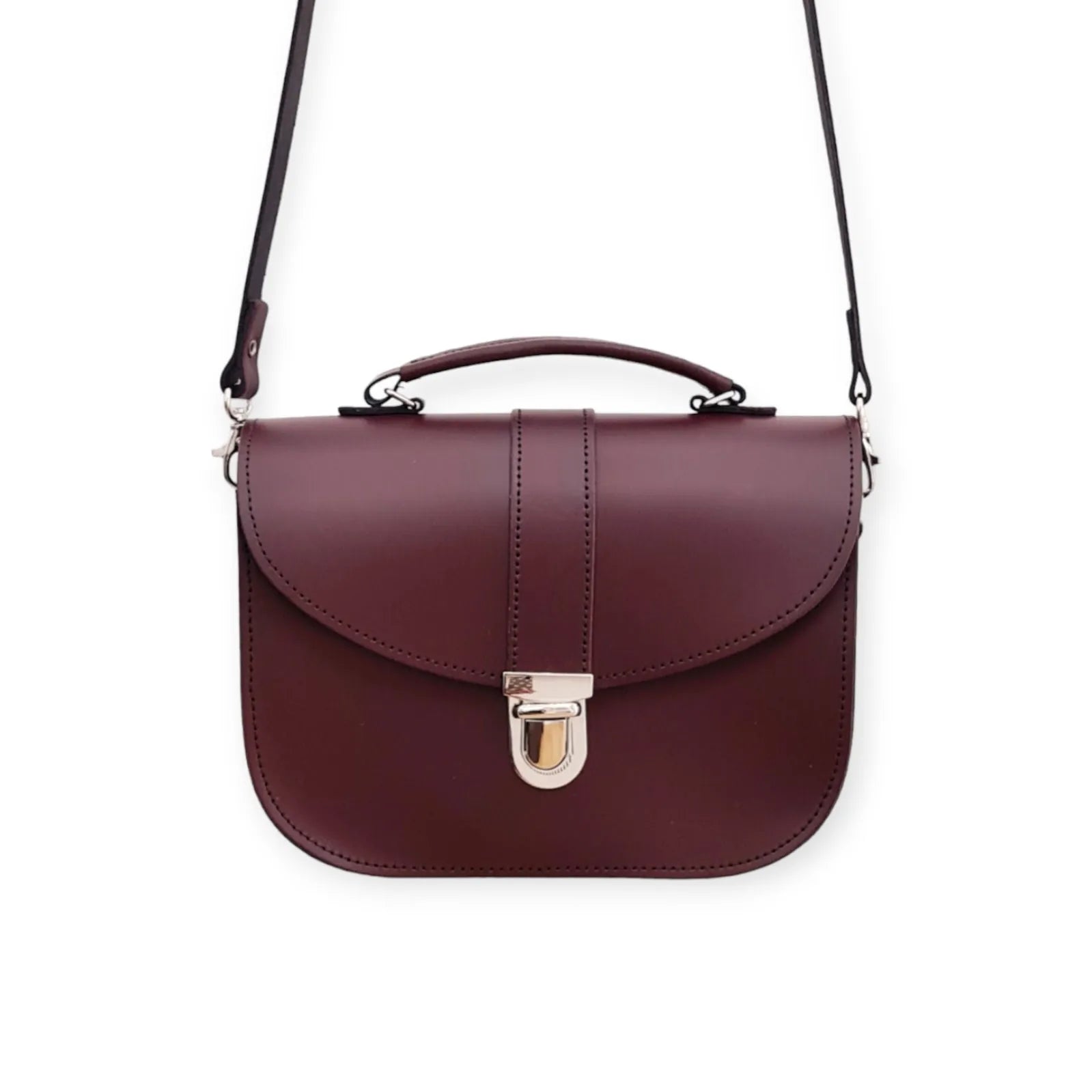 Zatchels Olympia Handmade Leather Bag - Marsala Red Cross Body Bag emmy-jane-boutique.myshopify.com
