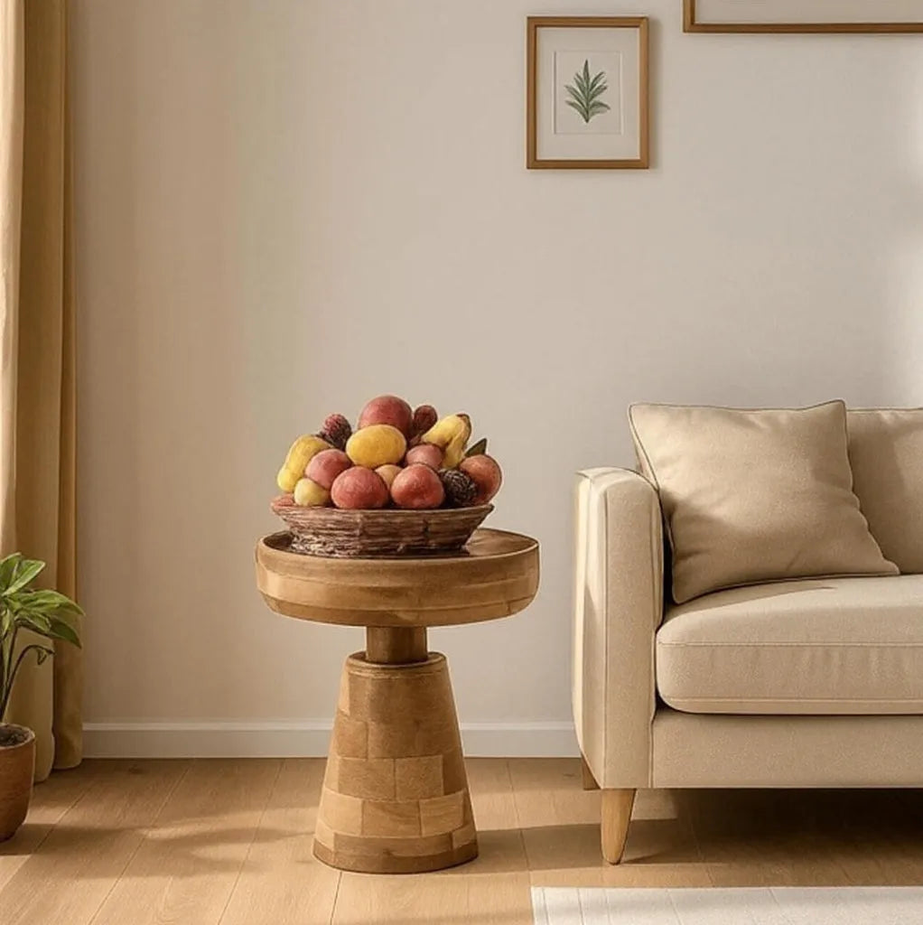 Verty Furniture Wooden Accent Table - Merlin Mango Wood Bedside / End Table Furniture > Tables > Accent Tables > Wooden Display Tables > Small Wooden Table > Merlin Mango Wood Bedside / End Table emmy-jane-boutique.myshopify.com