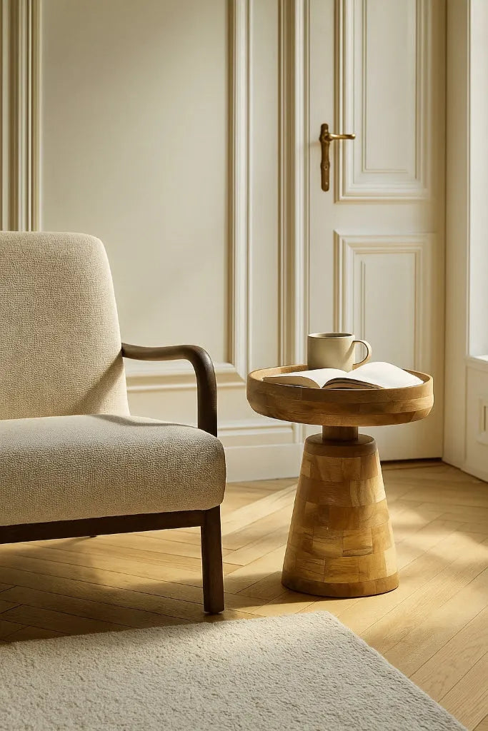 Verty Furniture Wooden Accent Table - Merlin Mango Wood Bedside / End Table Furniture > Tables > Accent Tables > Wooden Display Tables > Small Wooden Table > Merlin Mango Wood Bedside / End Table emmy-jane-boutique.myshopify.com