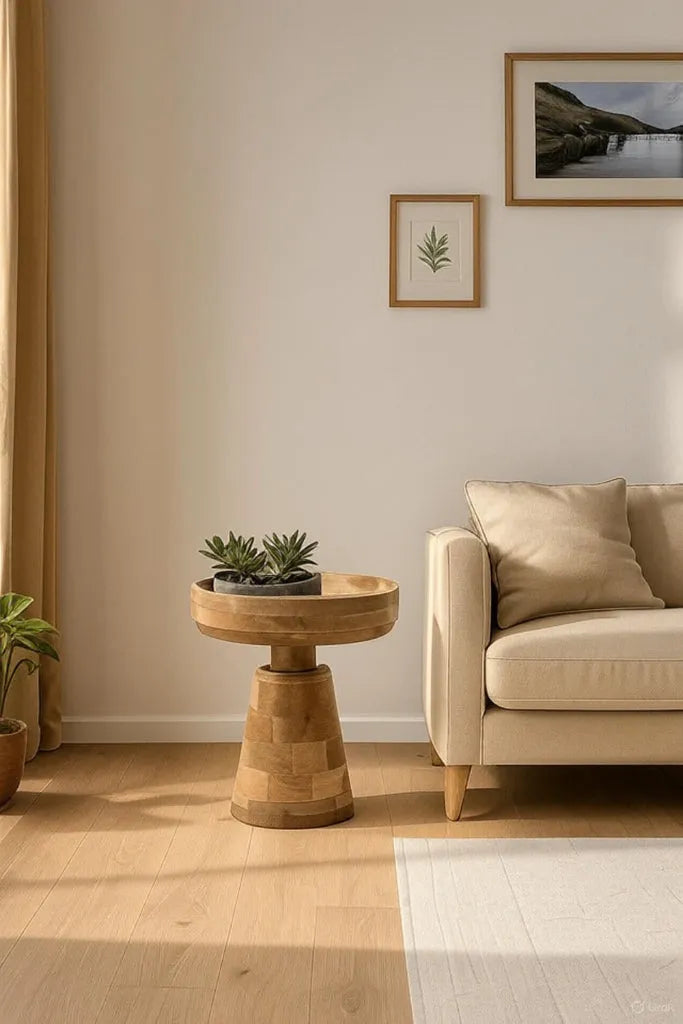 Verty Furniture Wooden Accent Table - Merlin Mango Wood Bedside / End Table Furniture > Tables > Accent Tables > Wooden Display Tables > Small Wooden Table > Merlin Mango Wood Bedside / End Table emmy-jane-boutique.myshopify.com