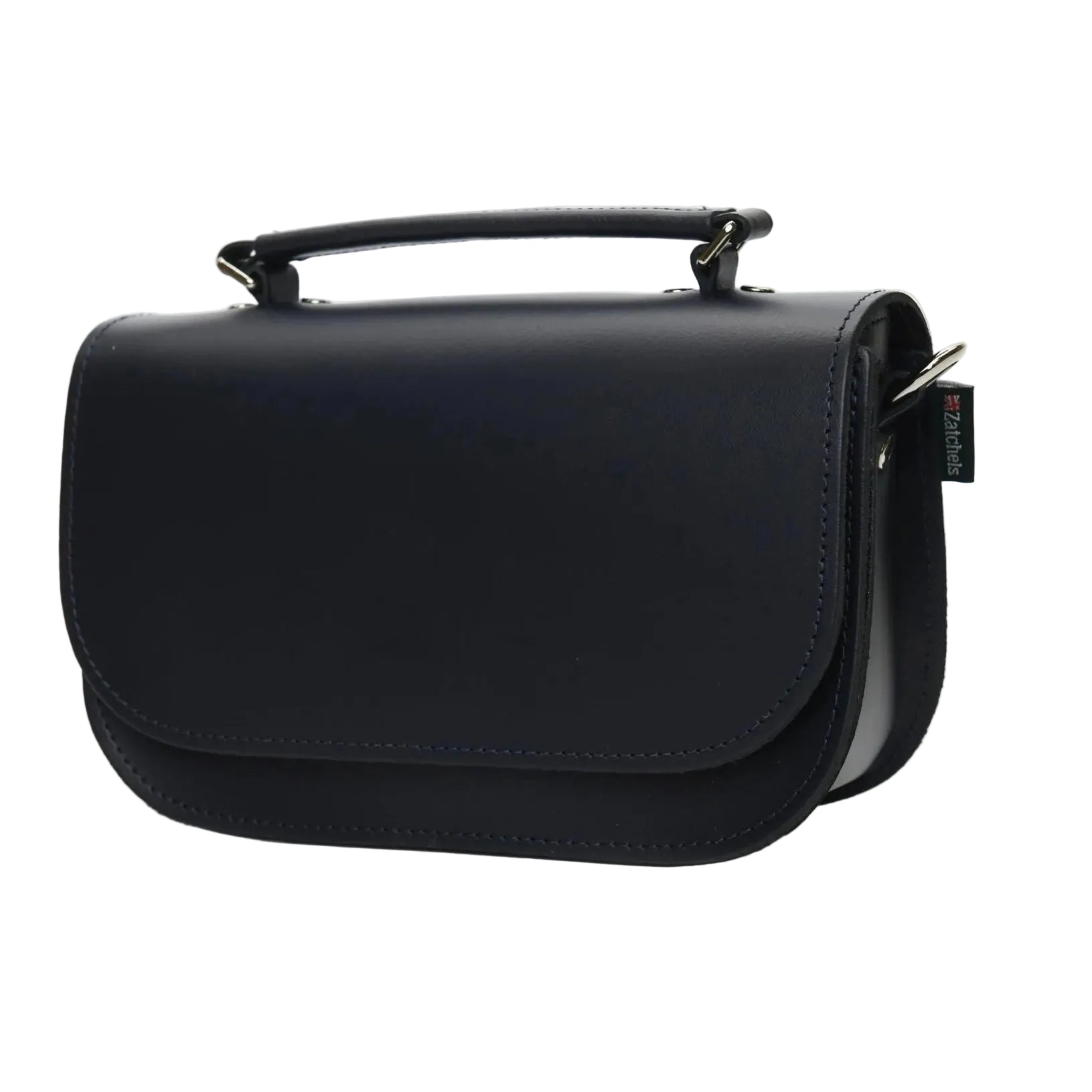 Zatchels Aura Handmade Leather Bag - Navy Blue Clutch Bag emmy-jane-boutique.myshopify.com