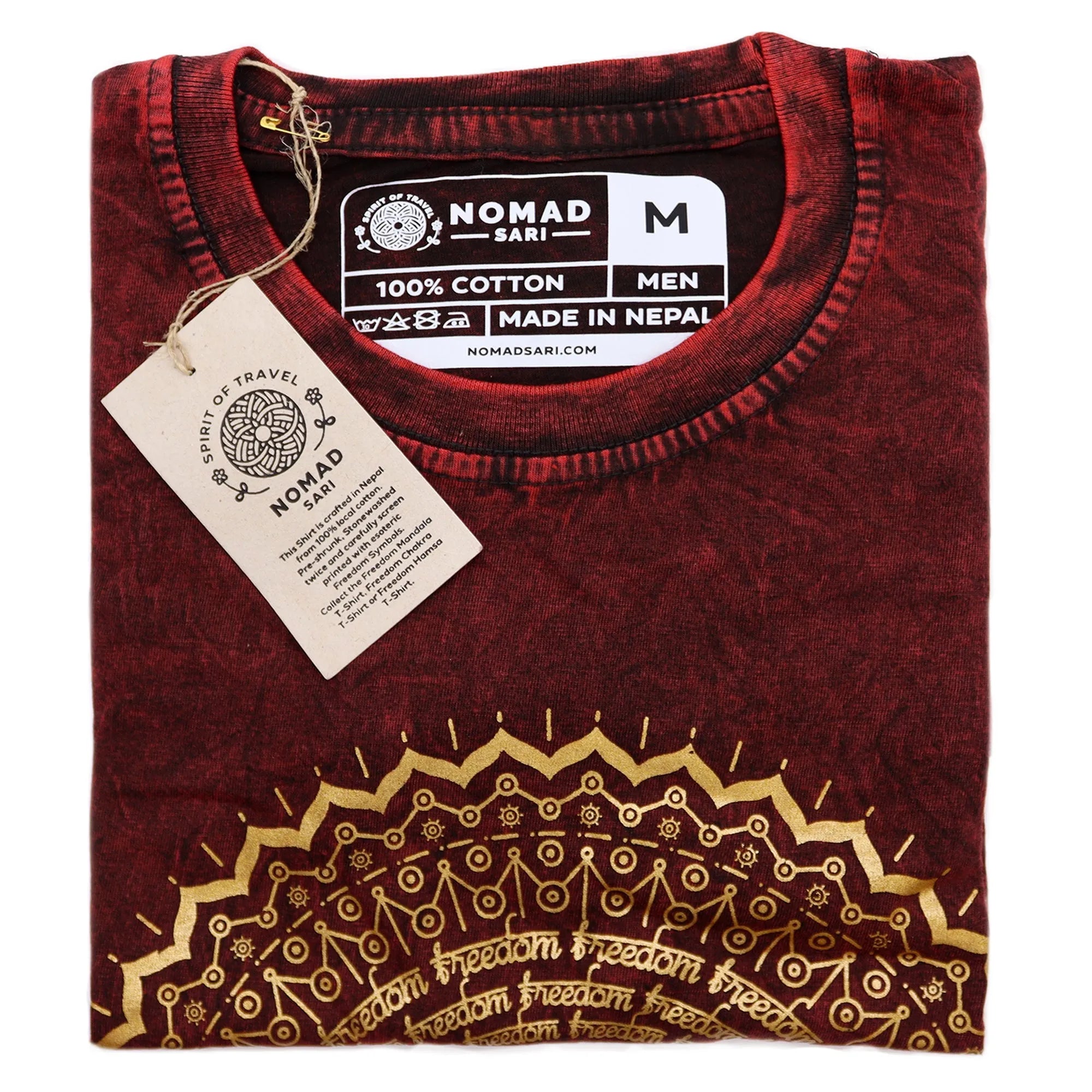 Nomad Sari Stonewashed Handmade Nomad Sari Tees Cotton T-Shirts Clothing & Accessories > Clothing > Shirts & Tops > Unisex Cotton T-Shirts > Stonewashed Cotton T-Shirts > Unisex T Shirts > Handmade T-Shirts > Nomad Sari Tees emmy-jane-boutique.myshopify.com