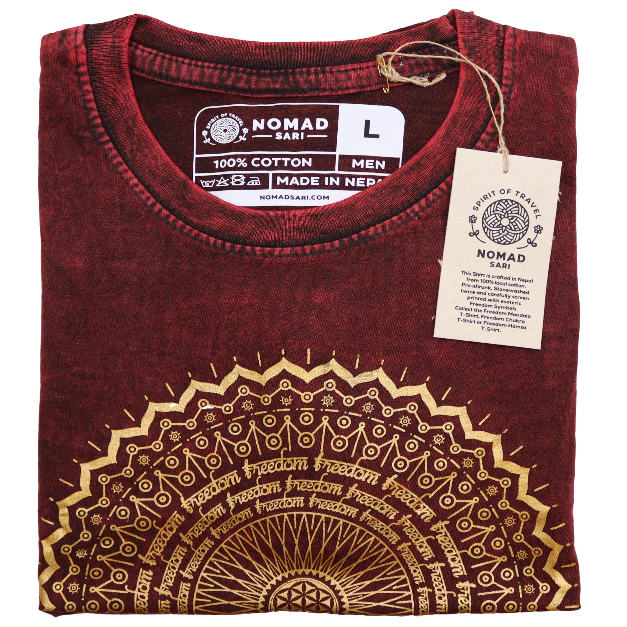 Nomad Sari Stonewashed Handmade Nomad Sari Tees Cotton T-Shirts Clothing & Accessories > Clothing > Shirts & Tops > Unisex Cotton T-Shirts > Stonewashed Cotton T-Shirts > Unisex T Shirts > Handmade T-Shirts > Nomad Sari Tees emmy-jane-boutique.myshopify.com