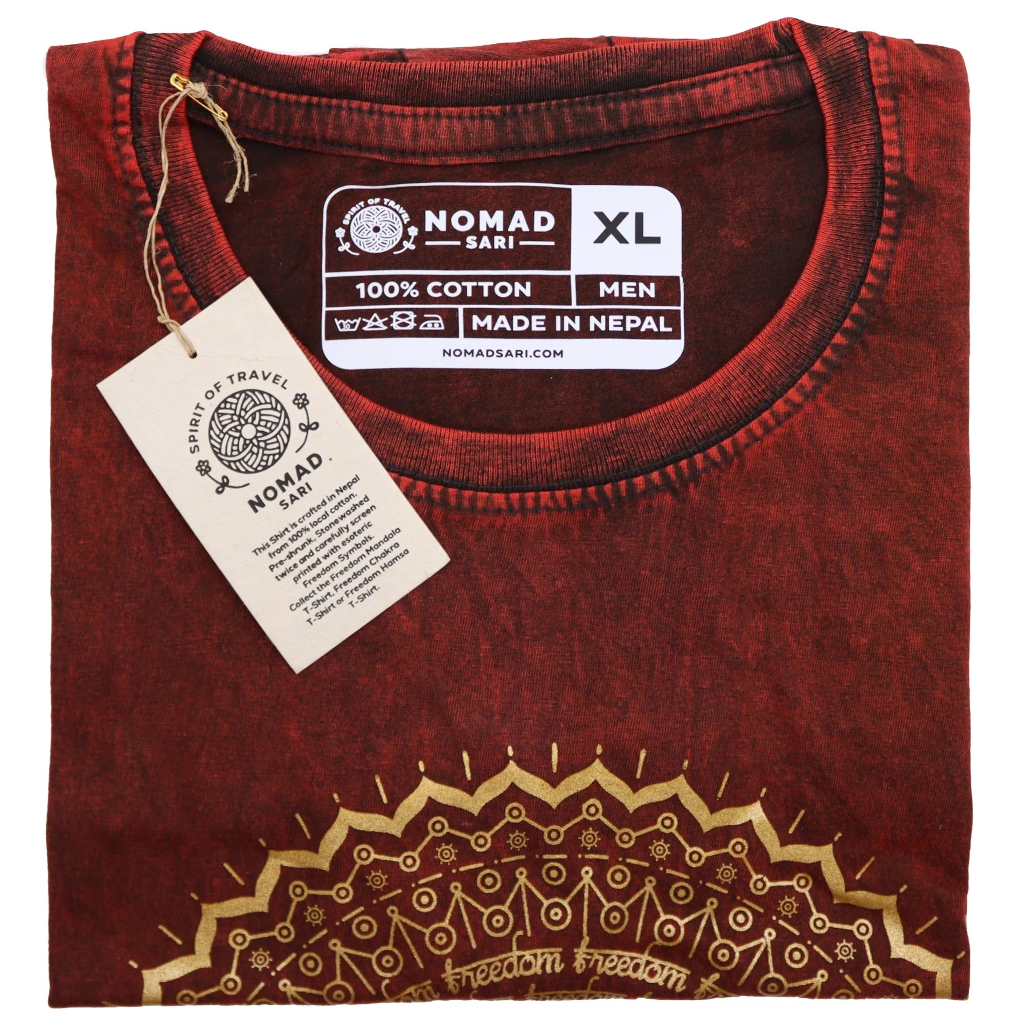 Nomad Sari Stonewashed Handmade Nomad Sari Tees Cotton T-Shirts Clothing & Accessories > Clothing > Shirts & Tops > Unisex Cotton T-Shirts > Stonewashed Cotton T-Shirts > Unisex T Shirts > Handmade T-Shirts > Nomad Sari Tees emmy-jane-boutique.myshopify.com