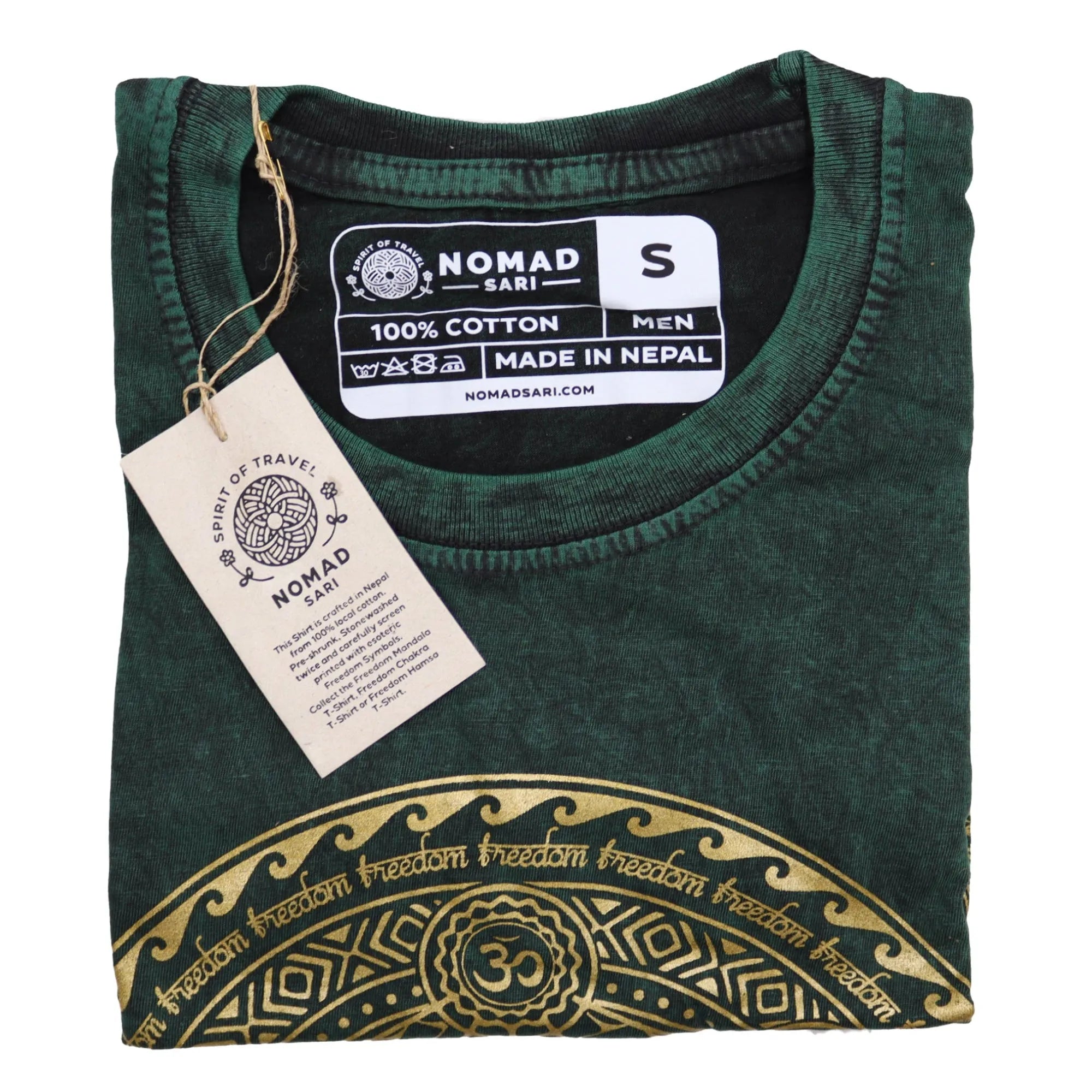 Nomad Sari Stonewashed Handmade Nomad Sari Tees Cotton T-Shirts Clothing & Accessories > Clothing > Shirts & Tops > Unisex Cotton T-Shirts > Stonewashed Cotton T-Shirts > Unisex T Shirts > Handmade T-Shirts > Nomad Sari Tees emmy-jane-boutique.myshopify.com