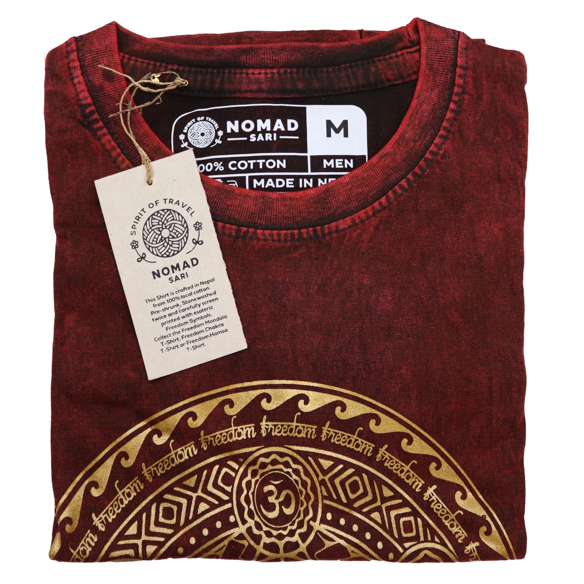 Nomad Sari Stonewashed Handmade Nomad Sari Tees Cotton T-Shirts Clothing & Accessories > Clothing > Shirts & Tops > Unisex Cotton T-Shirts > Stonewashed Cotton T-Shirts > Unisex T Shirts > Handmade T-Shirts > Nomad Sari Tees emmy-jane-boutique.myshopify.com