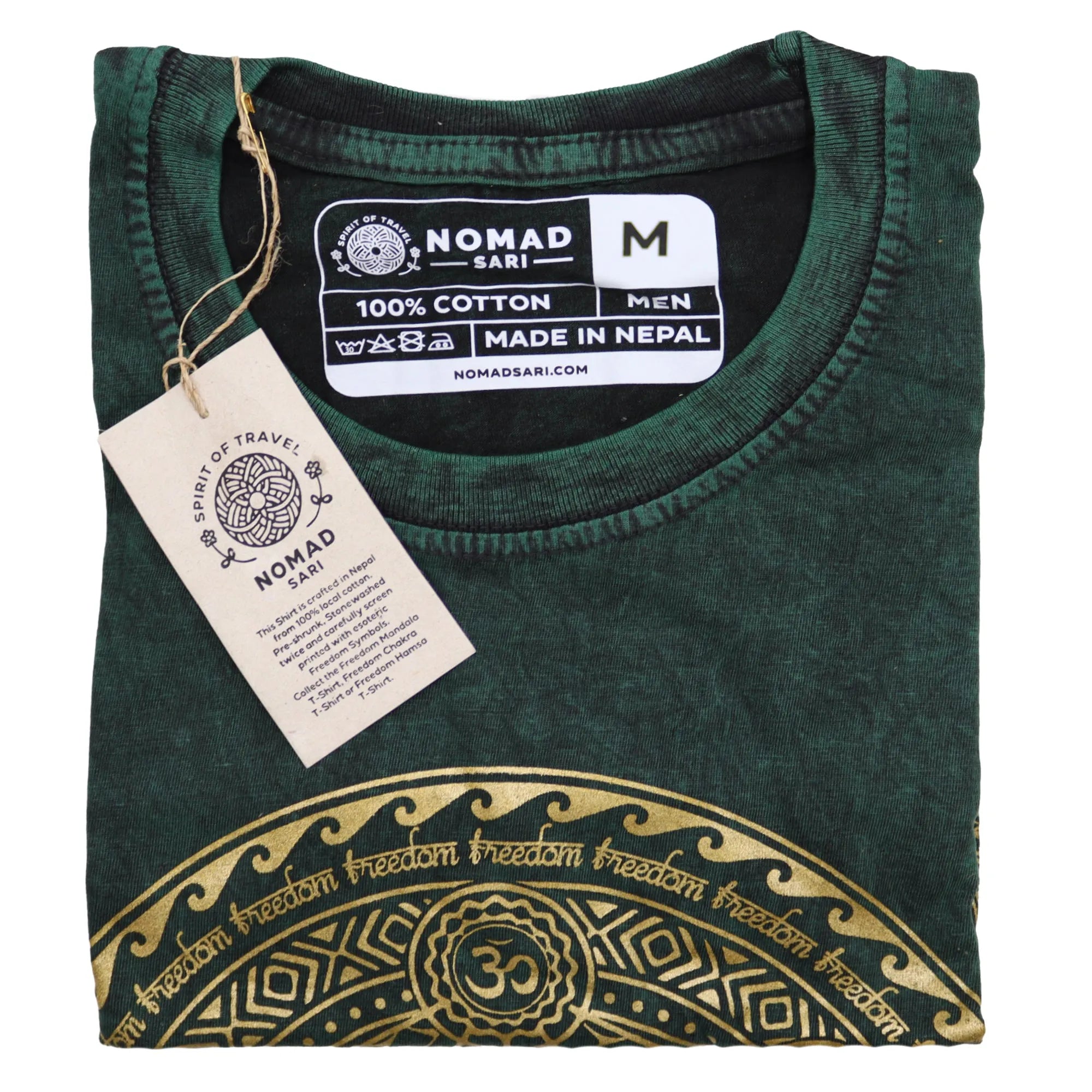 Nomad Sari Stonewashed Handmade Nomad Sari Tees Cotton T-Shirts Clothing & Accessories > Clothing > Shirts & Tops > Unisex Cotton T-Shirts > Stonewashed Cotton T-Shirts > Unisex T Shirts > Handmade T-Shirts > Nomad Sari Tees emmy-jane-boutique.myshopify.com