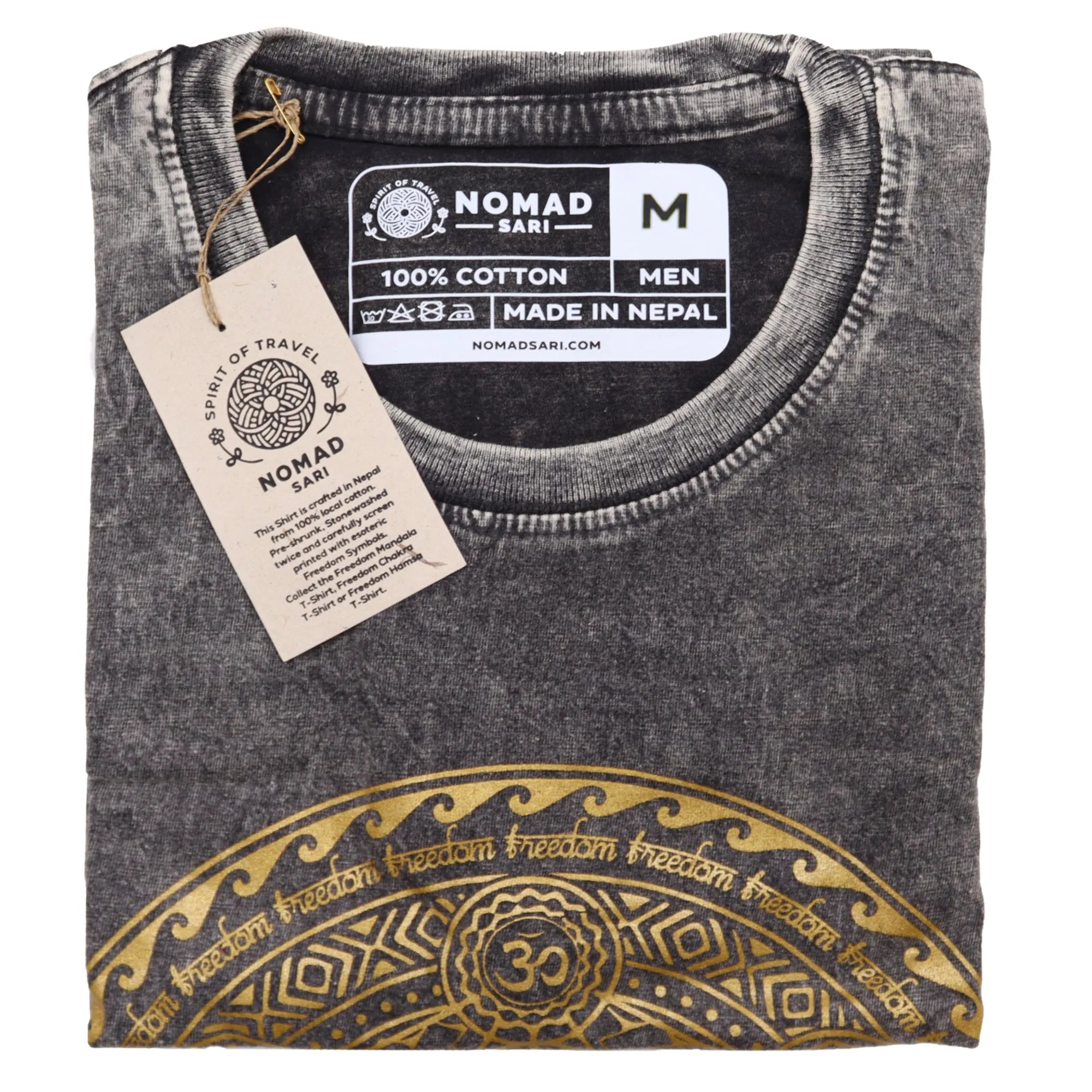 Nomad Sari Stonewashed Handmade Nomad Sari Tees Cotton T-Shirts Clothing & Accessories > Clothing > Shirts & Tops > Unisex Cotton T-Shirts > Stonewashed Cotton T-Shirts > Unisex T Shirts > Handmade T-Shirts > Nomad Sari Tees emmy-jane-boutique.myshopify.com