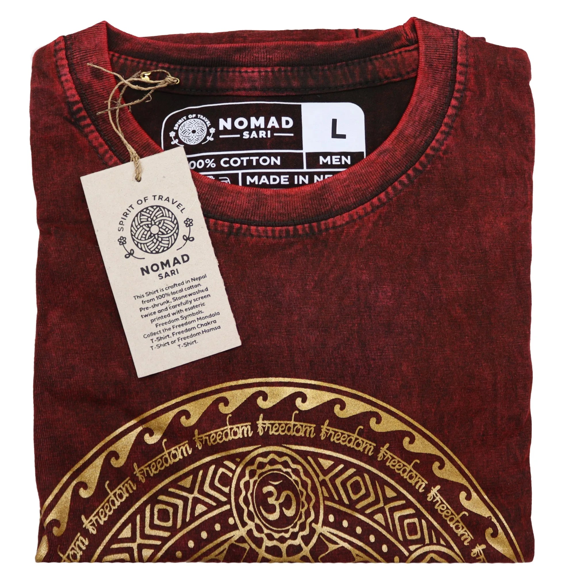 Nomad Sari Stonewashed Handmade Nomad Sari Tees Cotton T-Shirts Clothing & Accessories > Clothing > Shirts & Tops > Unisex Cotton T-Shirts > Stonewashed Cotton T-Shirts > Unisex T Shirts > Handmade T-Shirts > Nomad Sari Tees emmy-jane-boutique.myshopify.com