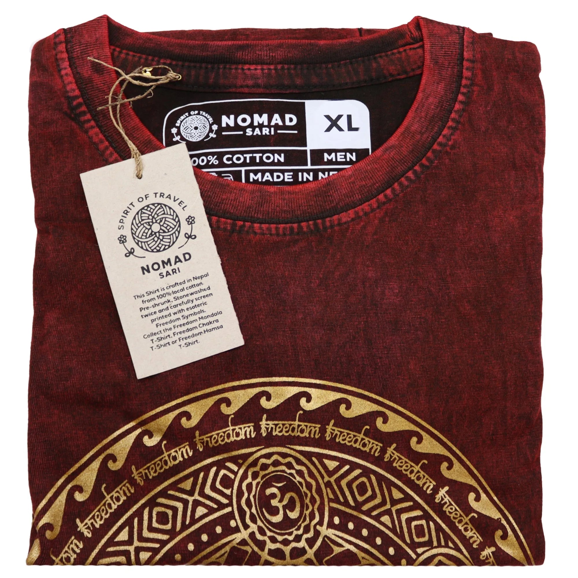 Nomad Sari Stonewashed Handmade Nomad Sari Tees Cotton T-Shirts Clothing & Accessories > Clothing > Shirts & Tops > Unisex Cotton T-Shirts > Stonewashed Cotton T-Shirts > Unisex T Shirts > Handmade T-Shirts > Nomad Sari Tees emmy-jane-boutique.myshopify.com