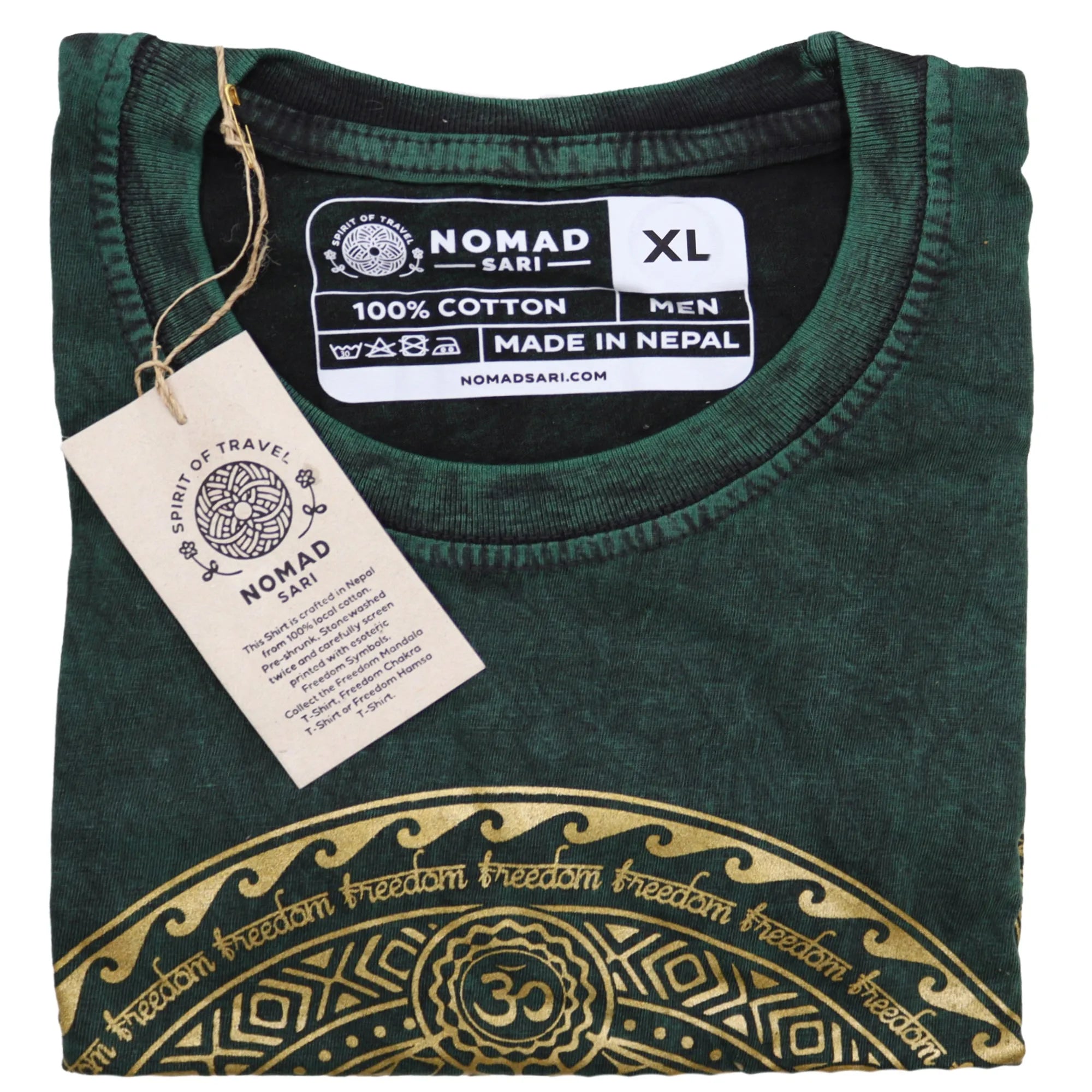 Nomad Sari Stonewashed Handmade Nomad Sari Tees Cotton T-Shirts Clothing & Accessories > Clothing > Shirts & Tops > Unisex Cotton T-Shirts > Stonewashed Cotton T-Shirts > Unisex T Shirts > Handmade T-Shirts > Nomad Sari Tees emmy-jane-boutique.myshopify.com