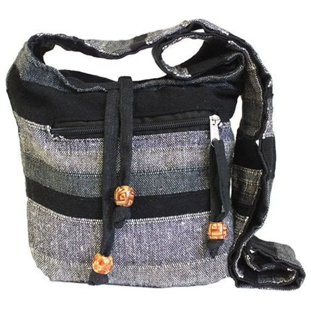 Ancient Wisdom Sling Bag - Indian Cotton Nepal Stripe - 6 Colours - Fairly Traded Clothing & Accessories > Handbags, Wallets & Cases > Handbags > Indian Cotton Sling Bag emmy-jane-boutique.myshopify.com