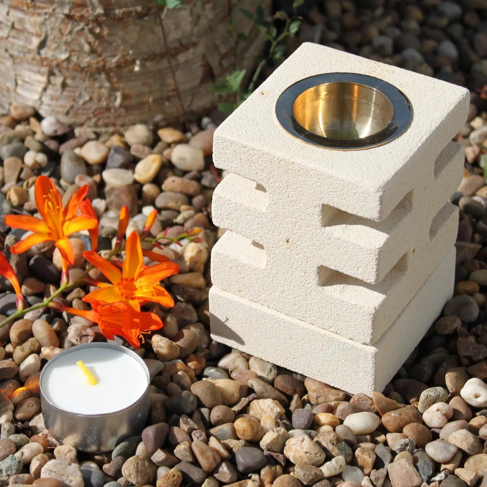 Ancient Wisdom Sandstone Wax Melt & Oil Burner - Hand Carved in Indonesia Home & Garden > Decor > Home Fragrance Accessories > Candle & Oil Warmers > Sandstone Wax Melt & Oil Burners > Hand Carved Oil Burners > indonesian oil burners emmy-jane-boutique.myshopify.com
