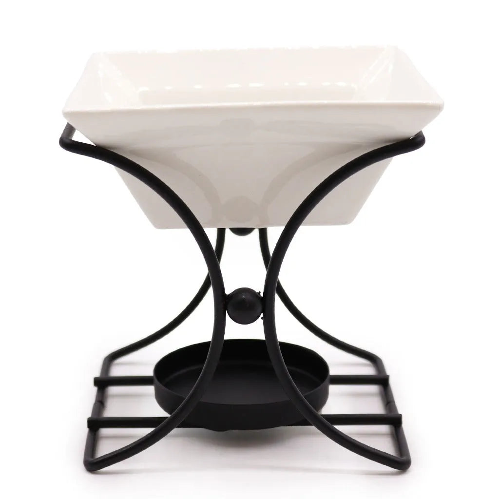 AW Home Wax Melt Burner - Ceramic & Metal Oil Burner - Black & White - 4 Designs Home & Garden > Decor > Home Fragrance Accessories > Aroma Diffusers > Ceramic Oil Burners > Metal Oil Burners > Ceramic Wax Melt Burners > Black and White Oil Burners emmy-jane-boutique.myshopify.com