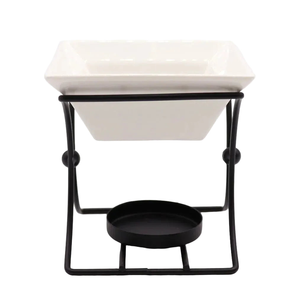 AW Home Wax Melt Burner - Ceramic & Metal Oil Burner - Black & White - 4 Designs Home & Garden > Decor > Home Fragrance Accessories > Aroma Diffusers > Ceramic Oil Burners > Metal Oil Burners > Ceramic Wax Melt Burners > Black and White Oil Burners emmy-jane-boutique.myshopify.com