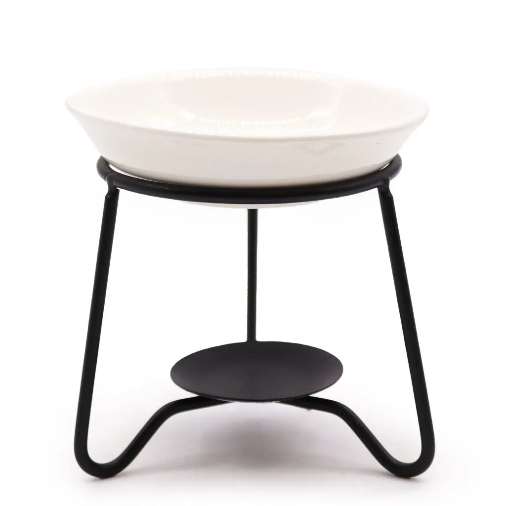 AW Home Wax Melt Burner - Ceramic & Metal Oil Burner - Black & White - 4 Designs Home & Garden > Decor > Home Fragrance Accessories > Aroma Diffusers > Ceramic Oil Burners > Metal Oil Burners > Ceramic Wax Melt Burners > Black and White Oil Burners emmy-jane-boutique.myshopify.com