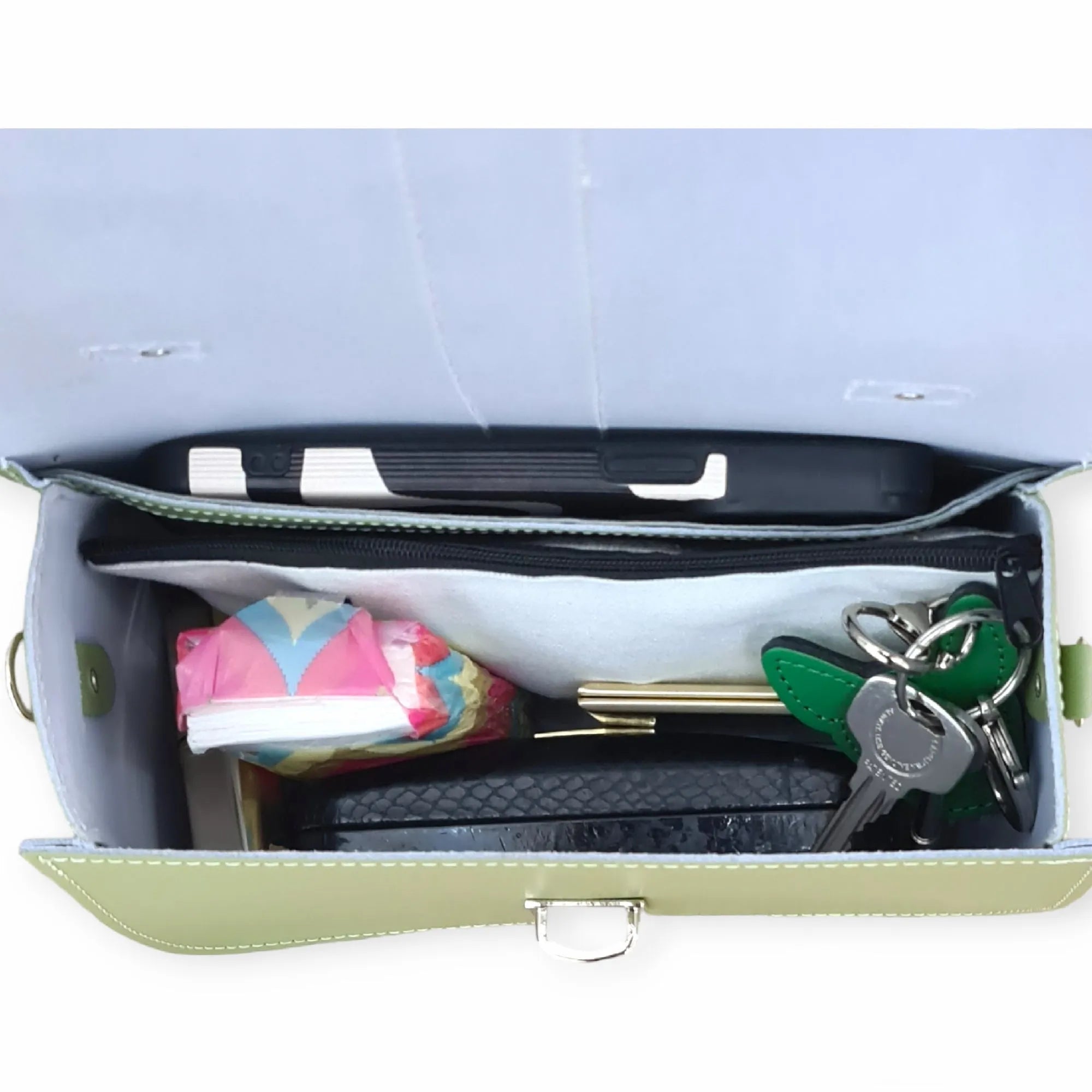 Zatchels Olympia Handmade Leather Bag - Sage Green Cross Body Bag emmy-jane-boutique.myshopify.com