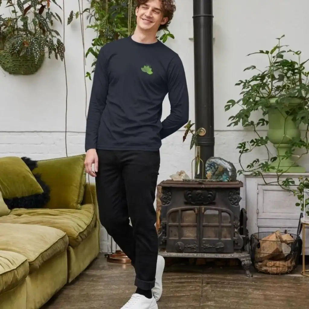 Ejb Mens Long Sleeved Organic Cotton Tee - Vegan Friendly T-shirt - Ejb eco Clothing & Accessories > Clothing > Shirts & Tops> Mens Cotton T-Shirts > Eco-friendly T-Shirts > Organic Cotton T-Shirts > Mens long sleeved Organic Cotton Tee > Vegan Friendly T-shirts > Ejb eco Clothing emmy-jane-boutique.myshopify.com