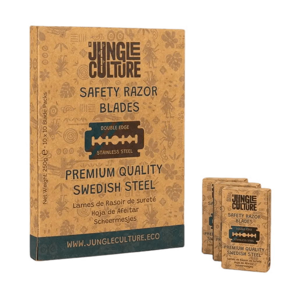 Jungle Culture Plastic-Free Razor Blades - Double Edge Safety Blades - Jungle Culture Health & Beauty > Personal Care > Shaving & Grooming > Razors & Razor Blades > Eco-Friendly Razor blades > Zero Waste Razor blades emmy-jane-boutique.myshopify.com