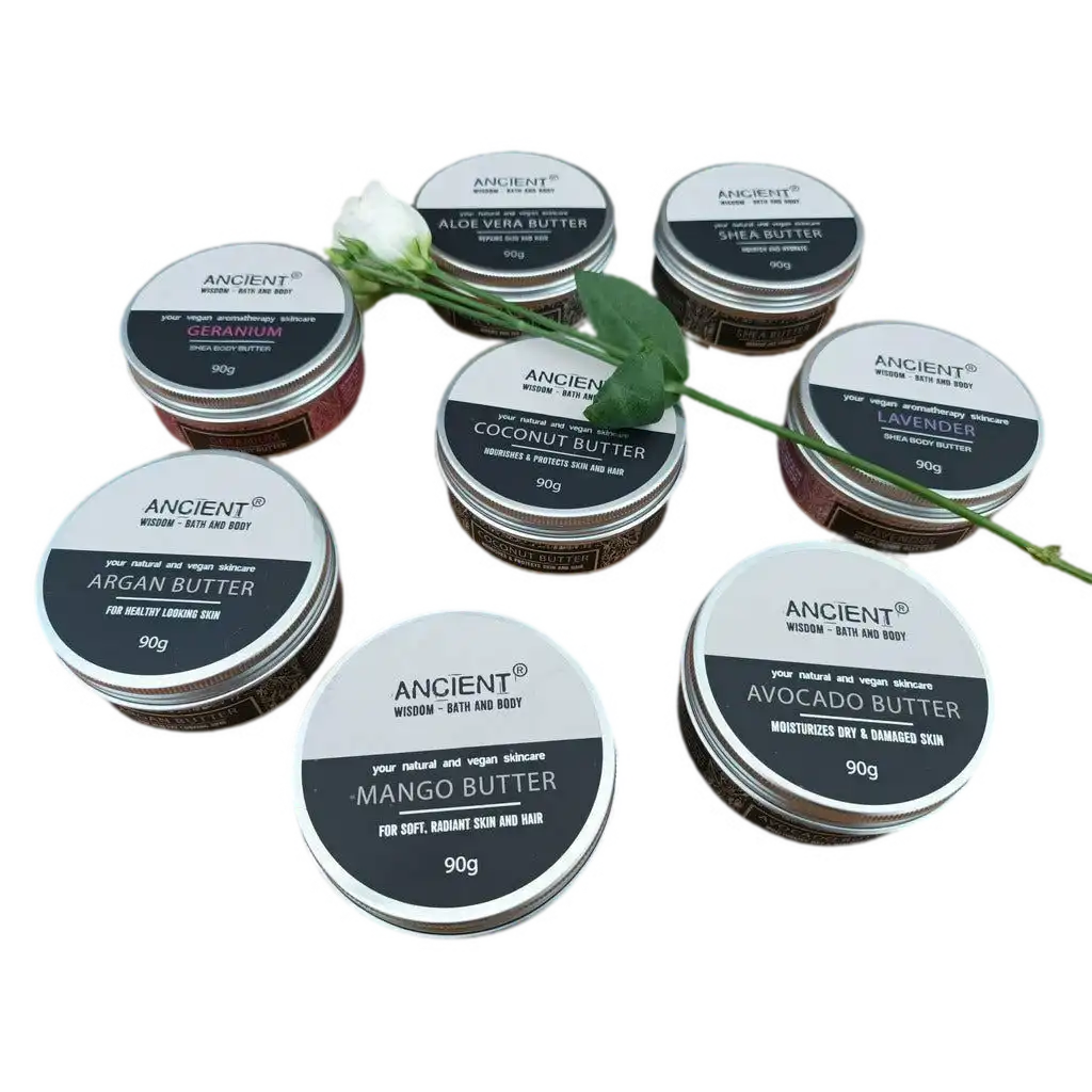Ancient Wisdom Ancient Wisdom - Natural Aromatherapy Shea Body Butter - 90g - Vegan Friendly Health & Beauty > Personal Care > Cosmetics > Skin Care > Lotion & Moisturizer > Body Butter > Vegan Body Butter > Natural Aromatherapy Shea Body Butter emmy-jane-boutique.myshopify.com