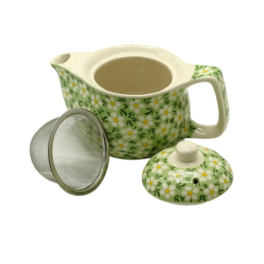 Emmy Jane Small Herbal Teapot with Built In Strainer - Ceramic Diffuser Tea Pot Home & Garden > Kitchen & Dining > Tableware > Coffee Servers & Tea Pots - Teapots > Infuser Teapots > Herbal Tea Makers > Ceramic Teapots emmy-jane-boutique.myshopify.com