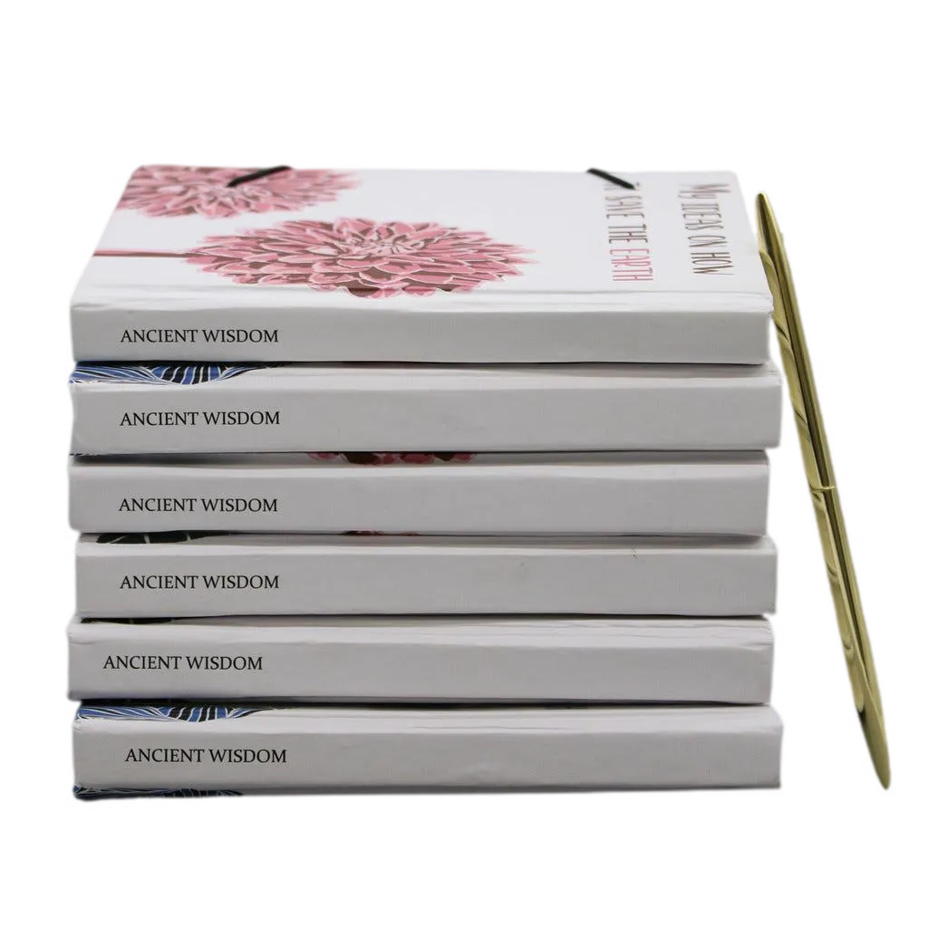 Ancient Wisdom Handmade Antique Recycled Plain Paper Notebook with Strap & Coconut Button Office Supplies > General Office Supplies > Paper Products > Notebooks & Notepads > Handmade Notebooks > Antique Recycled Plain Paper Notebook emmy-jane-boutique.myshopify.com