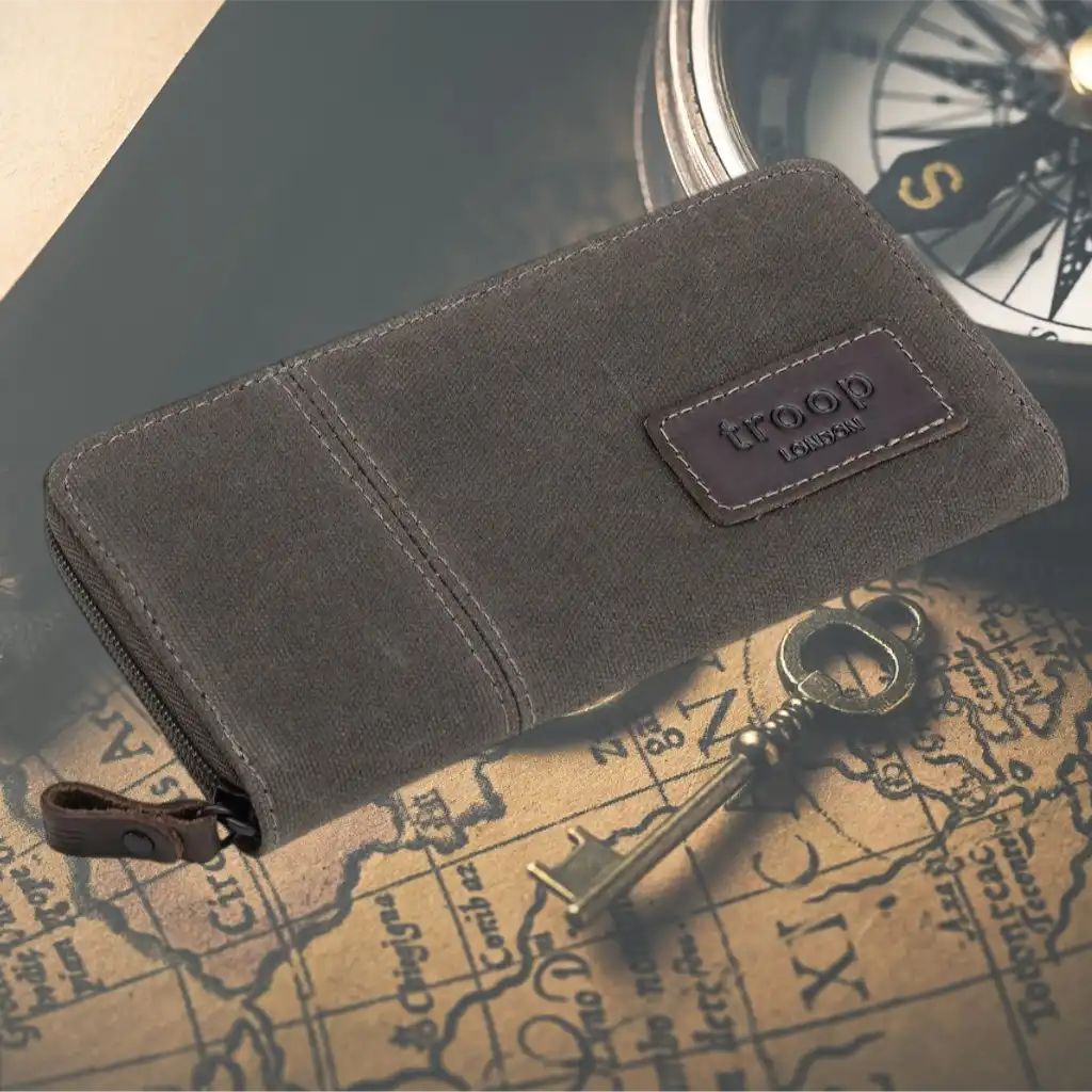 Troop London Canvas Purse - Troop London Canvas Zip Around Wallet - 5 Colours Apparel & Accessories > Handbags, Wallets & Cases > Wallets & Money Clips > Canvas Purse > Troop London Canvas Zip Around Wallet emmy-jane-boutique.myshopify.com