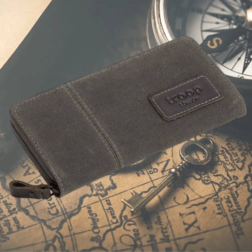 Troop London Canvas Purse - Troop London Canvas Zip Around Wallet - 5 Colours Apparel & Accessories > Handbags, Wallets & Cases > Wallets & Money Clips > Canvas Purse > Troop London Canvas Zip Around Wallet emmy-jane-boutique.myshopify.com