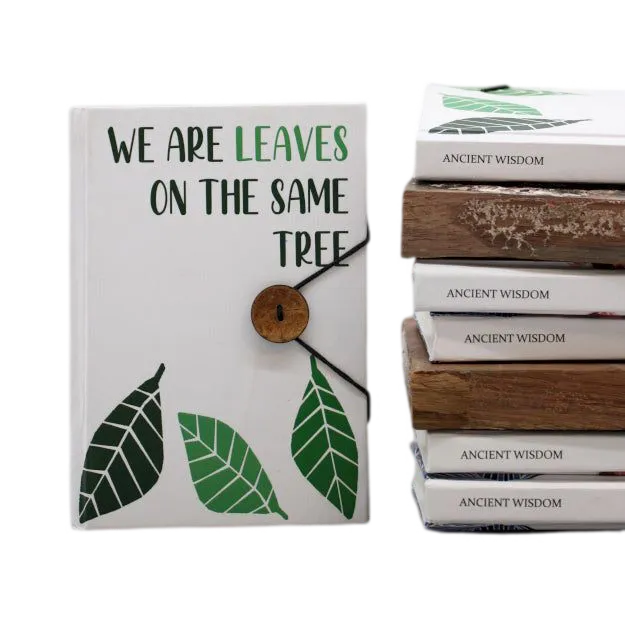 Ancient Wisdom Handmade Antique Recycled Plain Paper Notebook with Strap & Coconut Button Office Supplies > General Office Supplies > Paper Products > Notebooks & Notepads > Handmade Notebooks > Antique Recycled Plain Paper Notebook emmy-jane-boutique.myshopify.com