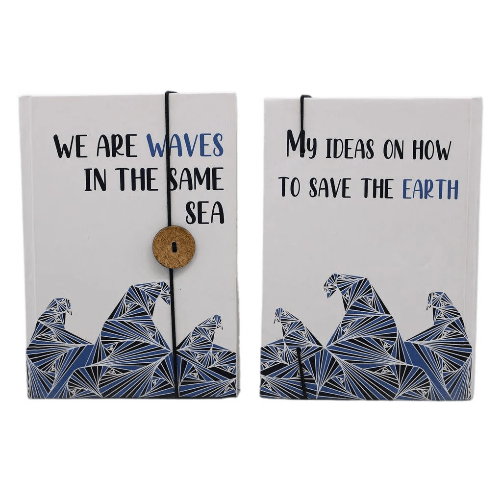 Ancient Wisdom Handmade Antique Recycled Plain Paper Notebook with Strap & Coconut Button Office Supplies > General Office Supplies > Paper Products > Notebooks & Notepads > Handmade Notebooks > Antique Recycled Plain Paper Notebook emmy-jane-boutique.myshopify.com