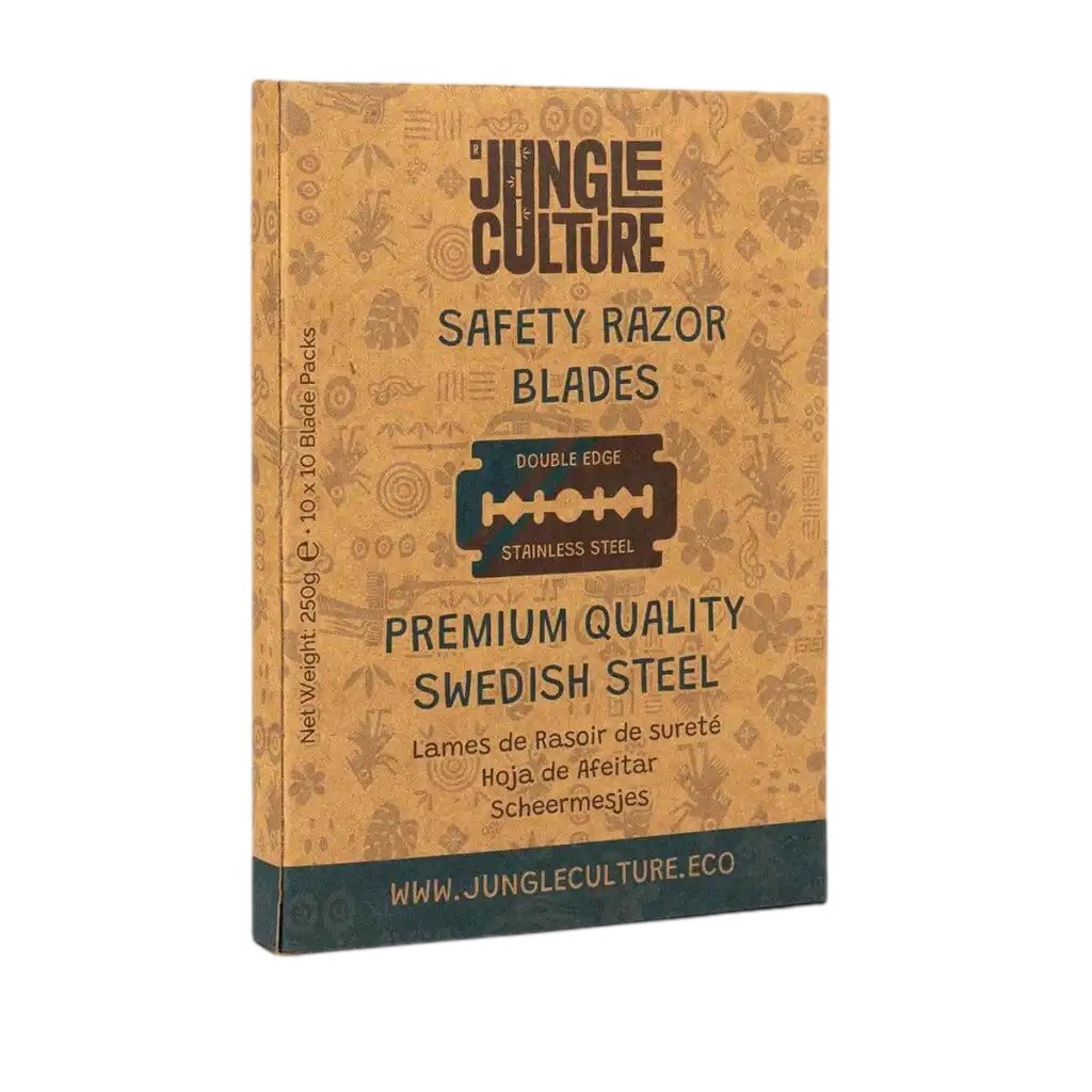 Jungle Culture Plastic-Free Razor Blades - Double Edge Safety Blades - Jungle Culture Health & Beauty > Personal Care > Shaving & Grooming > Razors & Razor Blades > Eco-Friendly Razor blades > Zero Waste Razor blades emmy-jane-boutique.myshopify.com