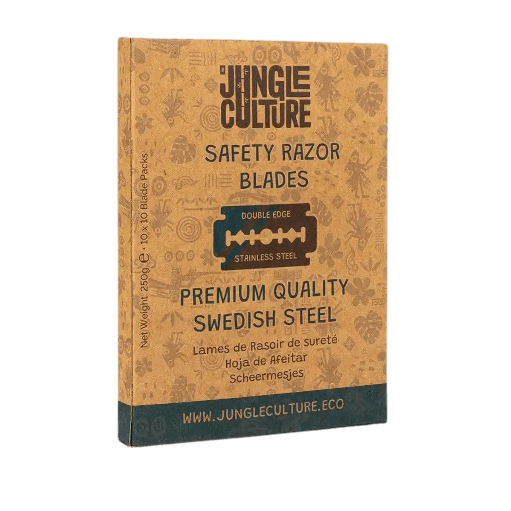 Jungle Culture Plastic-Free Razor Blades - Double Edge Safety Blades - Jungle Culture Health & Beauty > Personal Care > Shaving & Grooming > Razors & Razor Blades > Eco-Friendly Razor blades > Zero Waste Razor blades emmy-jane-boutique.myshopify.com
