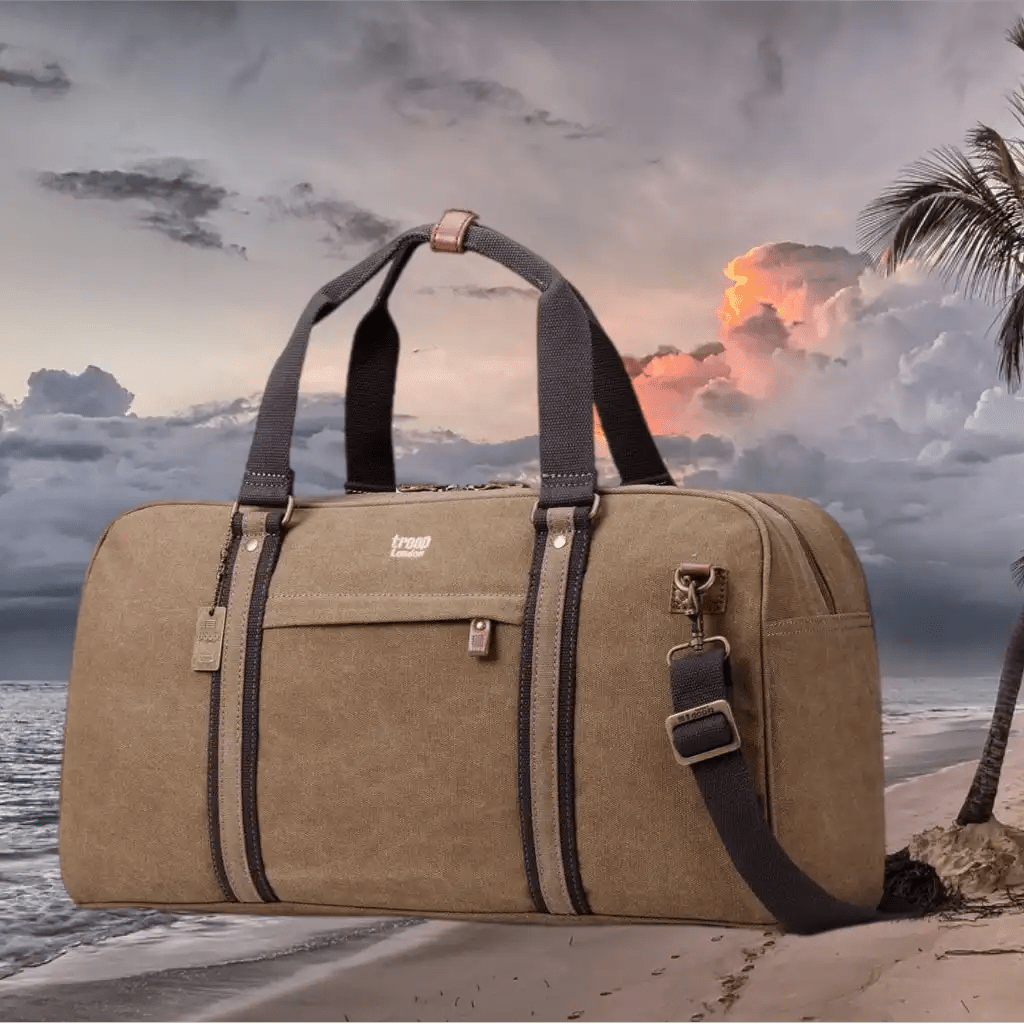 Troop London Troop Classic Canvas Travel Bag – Large Weekend Duffel (5 Colours) Luggage & Bags > Duffel Bags > Large Holdall > Weekend Bag > Troop Classic Canvas Travel Bags > Duffel Bag emmy-jane-boutique.myshopify.com