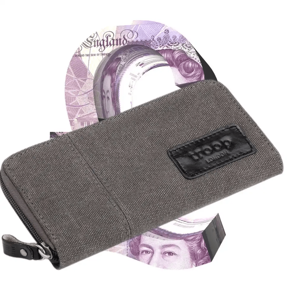 Troop London Canvas Purse - Troop London Canvas Zip Around Wallet - 5 Colours Apparel & Accessories > Handbags, Wallets & Cases > Wallets & Money Clips > Canvas Purse > Troop London Canvas Zip Around Wallet emmy-jane-boutique.myshopify.com