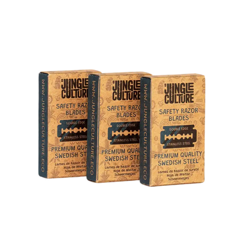 Jungle Culture Plastic-Free Razor Blades - Double Edge Safety Blades - Jungle Culture Health & Beauty > Personal Care > Shaving & Grooming > Razors & Razor Blades > Eco-Friendly Razor blades > Zero Waste Razor blades emmy-jane-boutique.myshopify.com