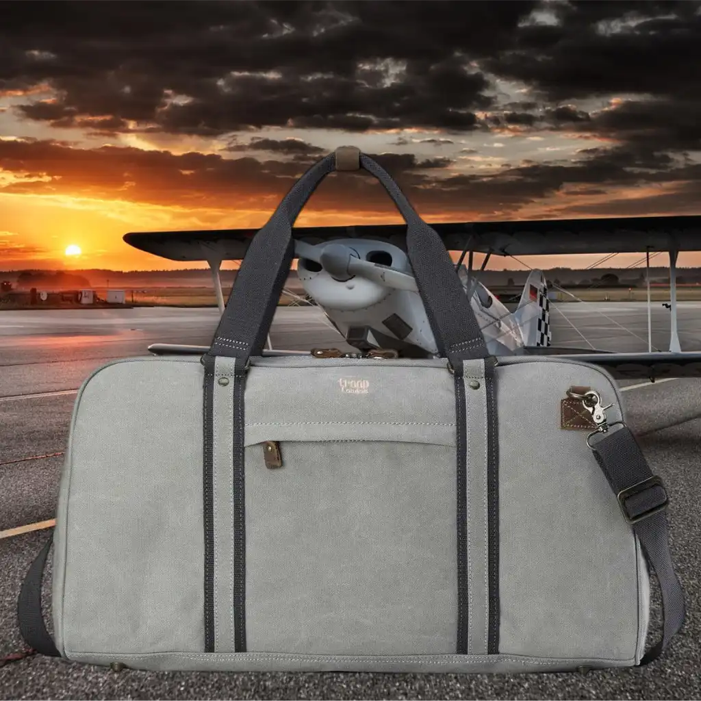 Troop London Troop Classic Canvas Travel Bag – Large Weekend Duffel (5 Colours) Luggage & Bags > Duffel Bags > Large Holdall > Weekend Bag > Troop Classic Canvas Travel Bags > Duffel Bag emmy-jane-boutique.myshopify.com