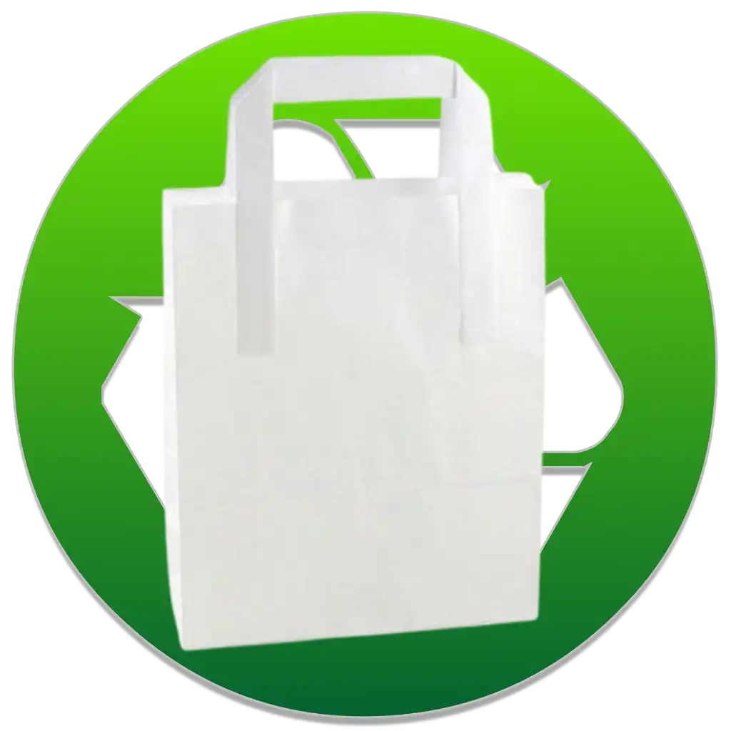 Emmy Jane Paper Carrier Bags - Recycled & Recyclable - 2 Sizes - White or Brown Arts & Entertainment > Party & Celebration > Gift Giving > Gift Wrapping > Gift Bags > Plain Paper Gift Bags > Paper Carrier Bags > Recycled Paper Bags emmy-jane-boutique.myshopify.com